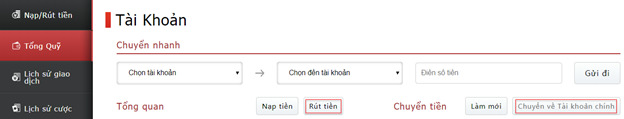 điền thông tin rút tiền Vwin